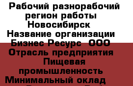 Рабочий-разнорабочий(регион работы - Новосибирск) › Название организации ­ Бизнес Ресурс, ООО › Отрасль предприятия ­ Пищевая промышленность › Минимальный оклад ­ 22 000 - Все города Работа » Вакансии   . Адыгея респ.,Адыгейск г.